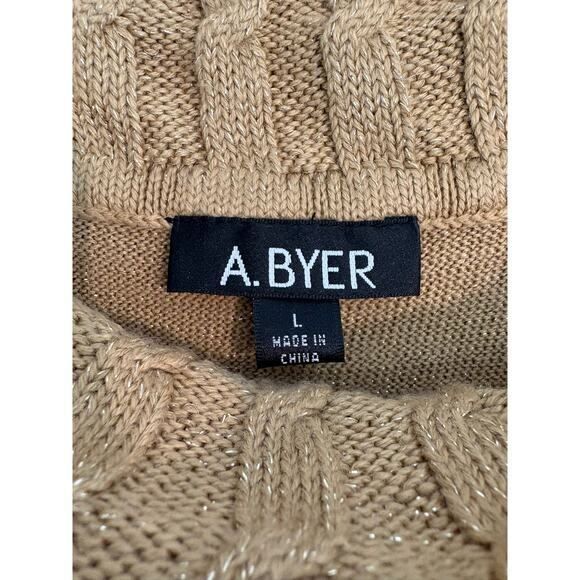 A. Byer sweater glitter gold size L - Picture 5 of 7